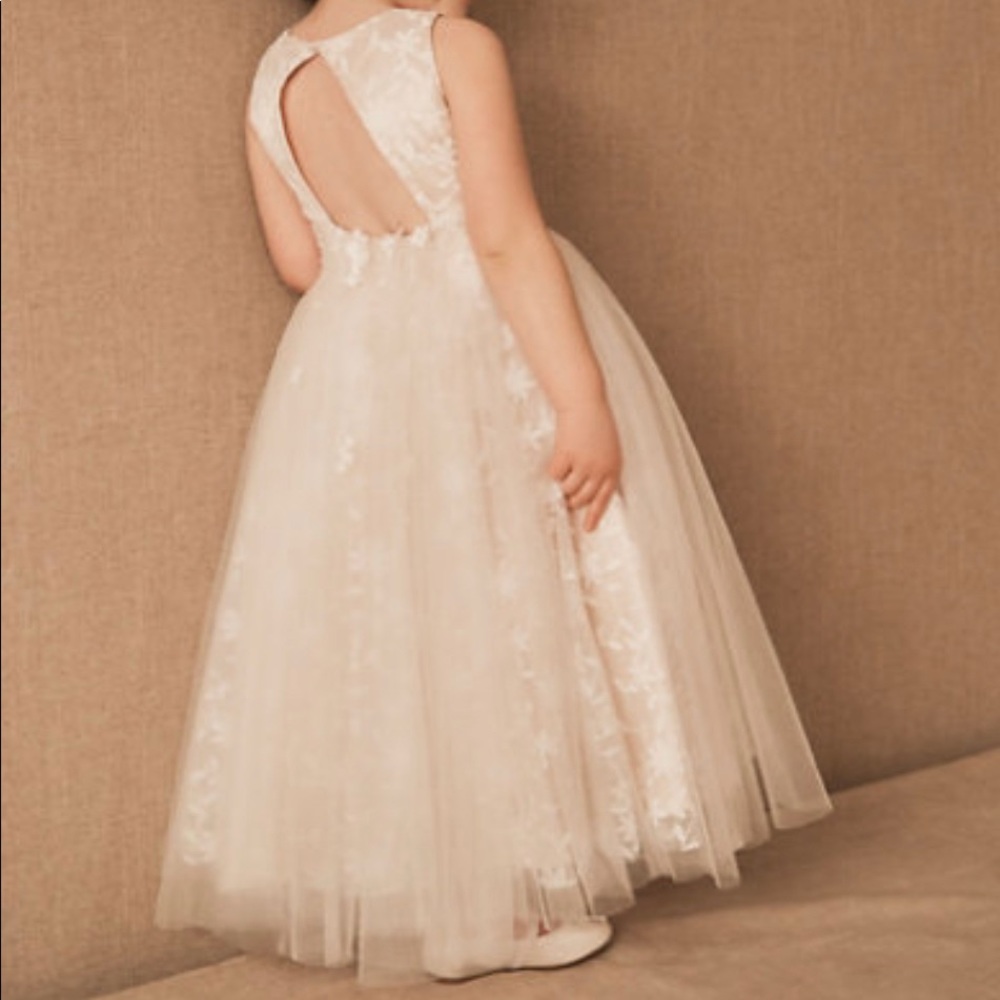 BHLDN Jessie Dress size 10 in a beautiful blush color. Worn one time.